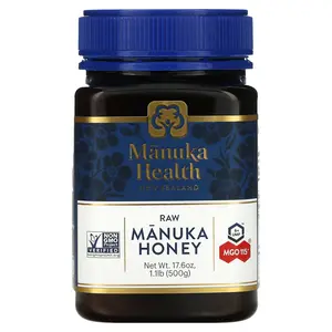 Manuka Health Raw Manuka Honey, UMF 6+, MGO 115+, 17.6 oz (500 g)