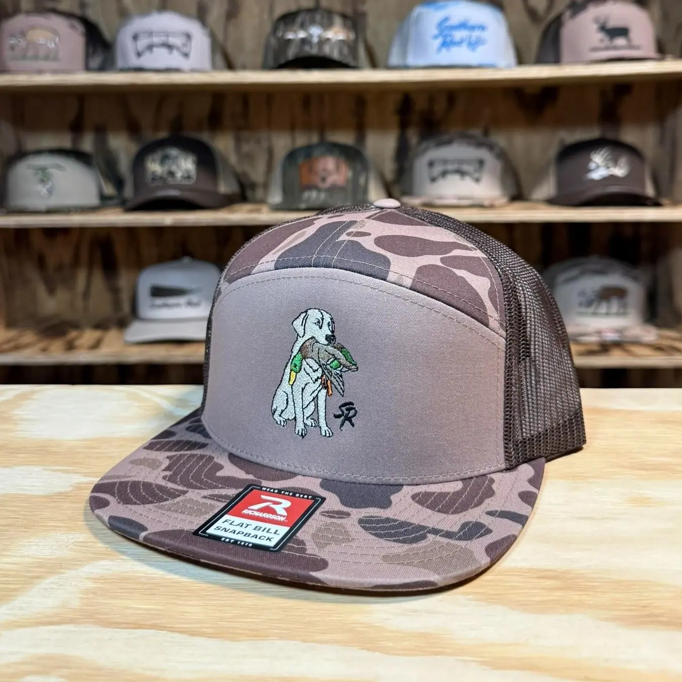 Lab with Mallard - 7 Panel Hat