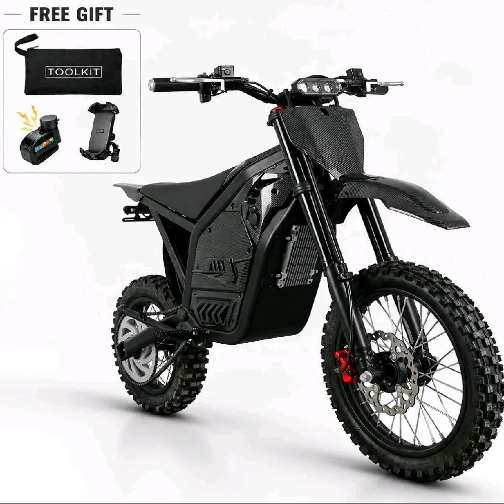 Electric Dirt Bike 4000W Peak Electric Motorcycle 48V 23AH E-MoutainBike 45MPH