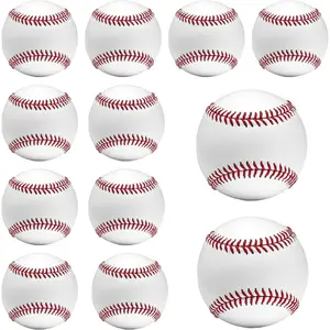 2 Pack Blank Baseballs Solid Cork Core, 9 Inch Baseball Balls Unmarked Autographs Baseball for League Play, Pitching, Hitting, Batting, Fielding, Autograph, Gifts