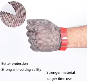 RETON-PPE Chainmail Cut-Proof Men's Protective Work Gloves, Flexible & Reinforced for Gardening & Hardware Tools Cutting Use, Flexible Gardening Gloves