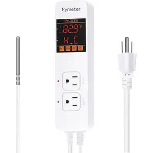 Fan Thermostat Controller Temperature Switch Plug Outlet for Seedlings Germination Rooting Greenhouse Fermentation Reptile Terrarium Heating Mats