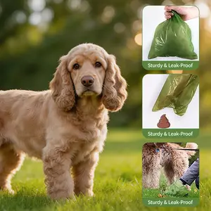 DGAPHRO Dog Poop Bags, 10 Rolls (150 Count) Thick Leak-Proof Lavender-Scented Green Bags for Pet Outdoor Cleanup
