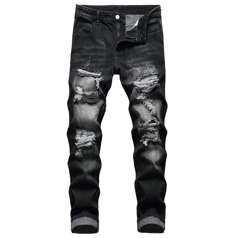 MXCVYCC Men's Black Ripped Jeans Slim fit Jeans For Men Distressed Straight Leg Men Jeans Regular fit Fashion jeans Designer Denim Pants Fathersdaygift thanksgiving outfits birthday outfits jeans for men MXCVYCC Men's Black Ripped Jeans Slim fit Jeans For Men Distressed Straight Leg Men Jeans Regular fit Fashion jeans Designer Denim Pants Fathersdaygift thanksgiving outfits birthday outfits jeans for men