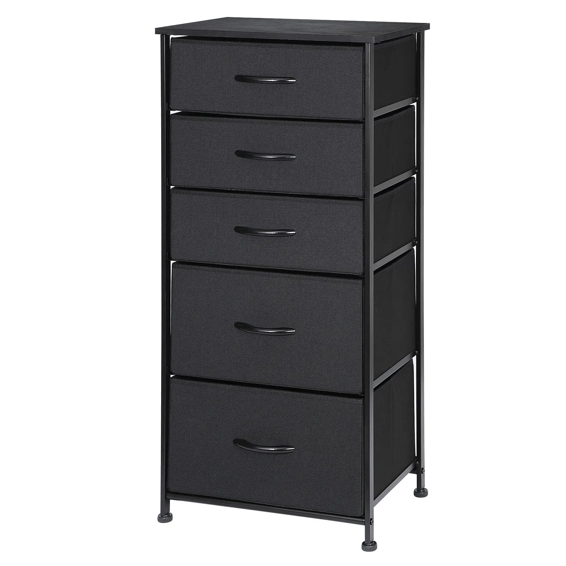 Segawe Modern Storage Dresser - 5-Drawer Multi-Size Tower Organizer Unit, Sturdy Steel Frame, Quick Setup, Space-Saving Home Entryway Closet Storage Organization Furniture (Gray)