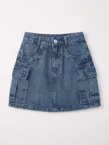 Women's New Denim Short Fitted Skirt, Breathable Comfort Spring Summer 2026, Pocket Design Elastic Fit, Casual Fashion Women's Skirt