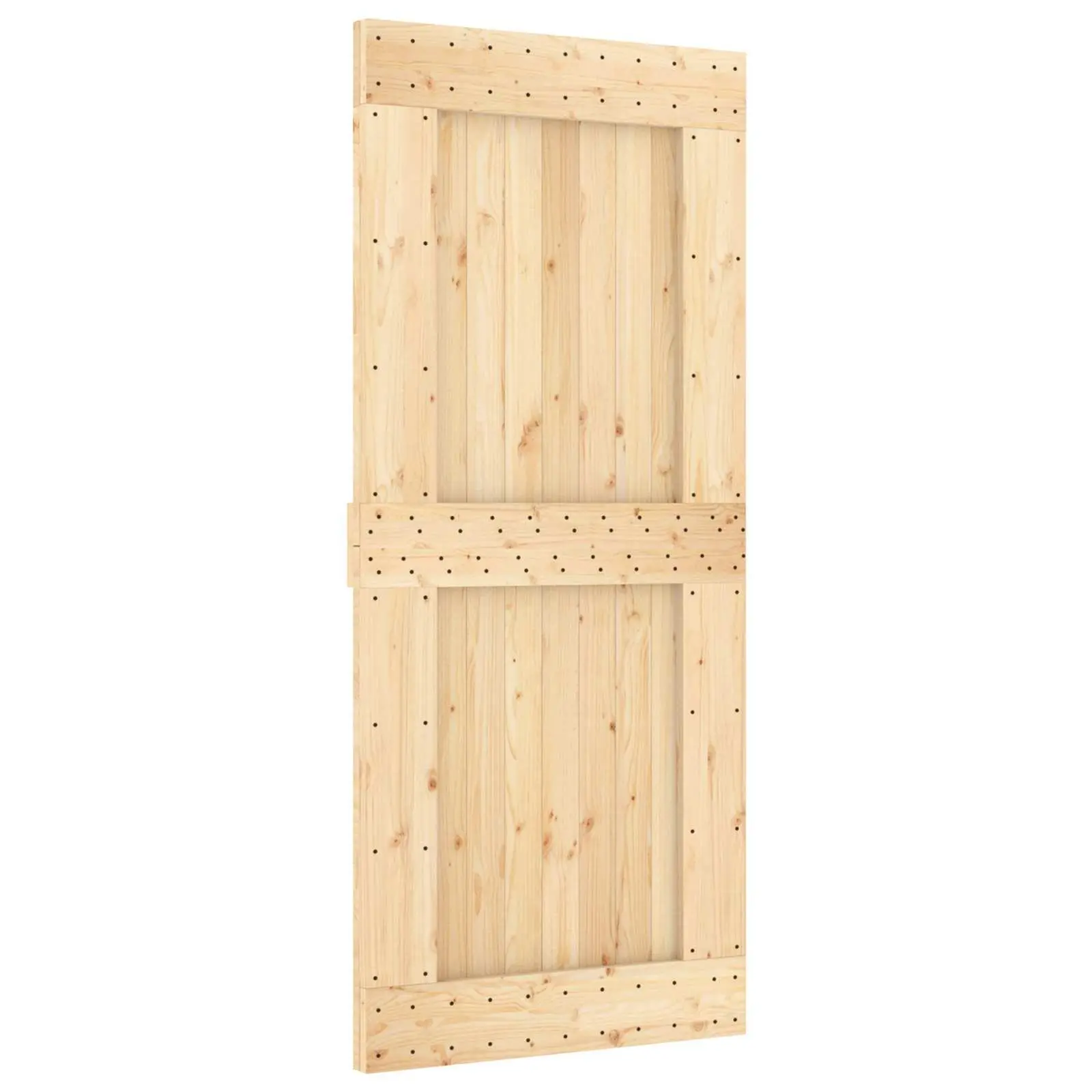 vidaXL Plain Door NARVIK 35.4 x 82.7 in Solid Pine Wood (Untreated), Sleek Rectangular Door, Sturdy Pine Interior, Space-Saving Entryway, Stylish Room Divider, Practical Design 42047091