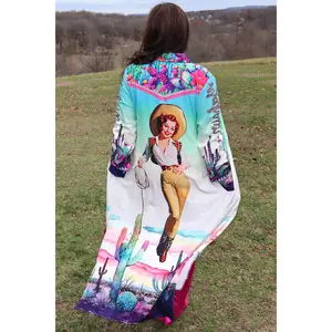 Yeehaw Colorful Cactus Cowgirl Duster