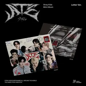 Stray Kids – ATE (Letter Ver.) | 9th Mini Album Official K-Pop CD | Letter Envelope Package + 8-Sheet Postcard Set (All Members) | Mountains / Chk Chk Boom / JJAM / Runners | STAY Collectible