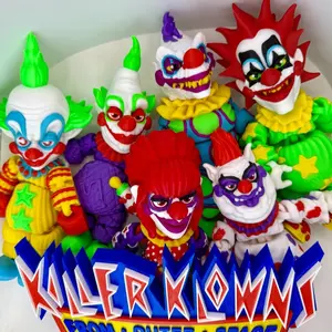 Killer Clowns 3D Printed Flexi Figures Large Size Halloween Figure Desk Decor Scary Set of Unique Designs