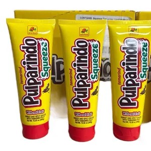 Pulparindo Tamarind Squeeze Sweet & Spicy Sauce with Real Fruit 15.56 oz Pack of 3 Candy