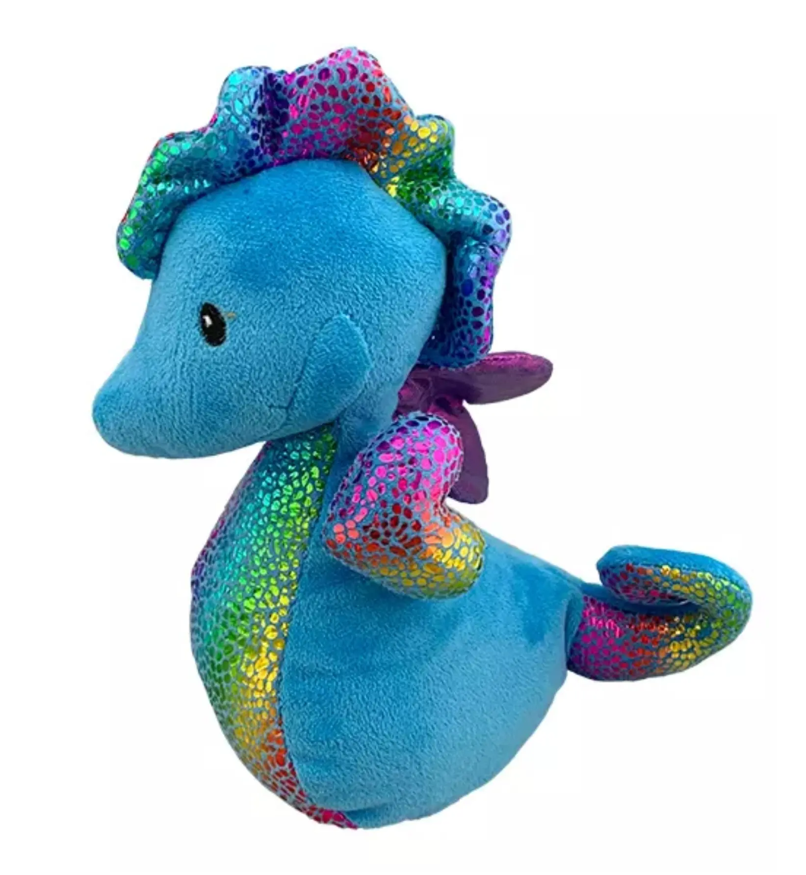 Stuffed Sparkly Seahorse 16" Plush Toy - Soft and Cuddly Stuffed Animal, Perfect for Kids,, Holiday Decor, Winter Collectors