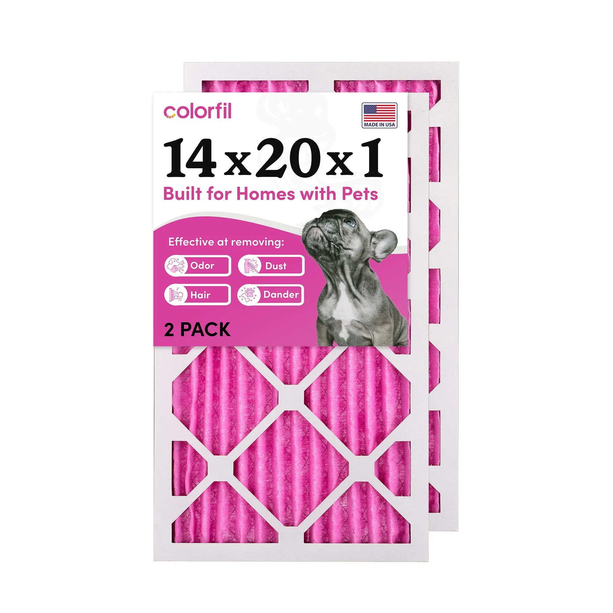 14x20x1 Colorfil Air Filter 2-pack