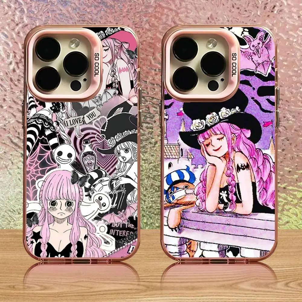 Anime Perona Personalized Colorful Casing for iPhone 17 Air,16,15,14,13,12,11 Pro Max Plus - Pink Candy Matte Shockproof Phone Accessories with Protection for Animal Lovers