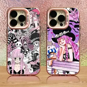 Anime Perona Phone Case For iPhone 17 Air 16 15 14 13 12 11 Pro Max Plus  Pink Candy Matte Shockproof Cover