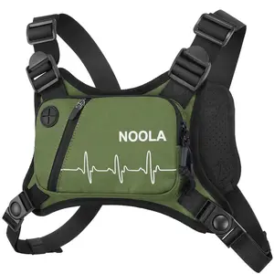 【Claerance Sale】NOOLA Running Chest Pack, Running Vest for Men Women Unisex with Reflective Back, Sport Chest Bag for Runners, Cycling, Biking, EDC Pouch