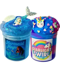 Mystic Fantasy Pack - Scented Icee Slime with Sparkle and Charms, Fantasy Themed Slime, ASMR Slime, Mermaid Slime, Unicorn Slime