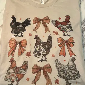 Country fall chicken coquette Tshirt