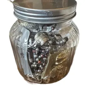 Small Jewelry Jar  - Assorted Necklaces, Earrings, Bracelets, Rings & Beads - Unique Gift for Everyone - No Refunds Available