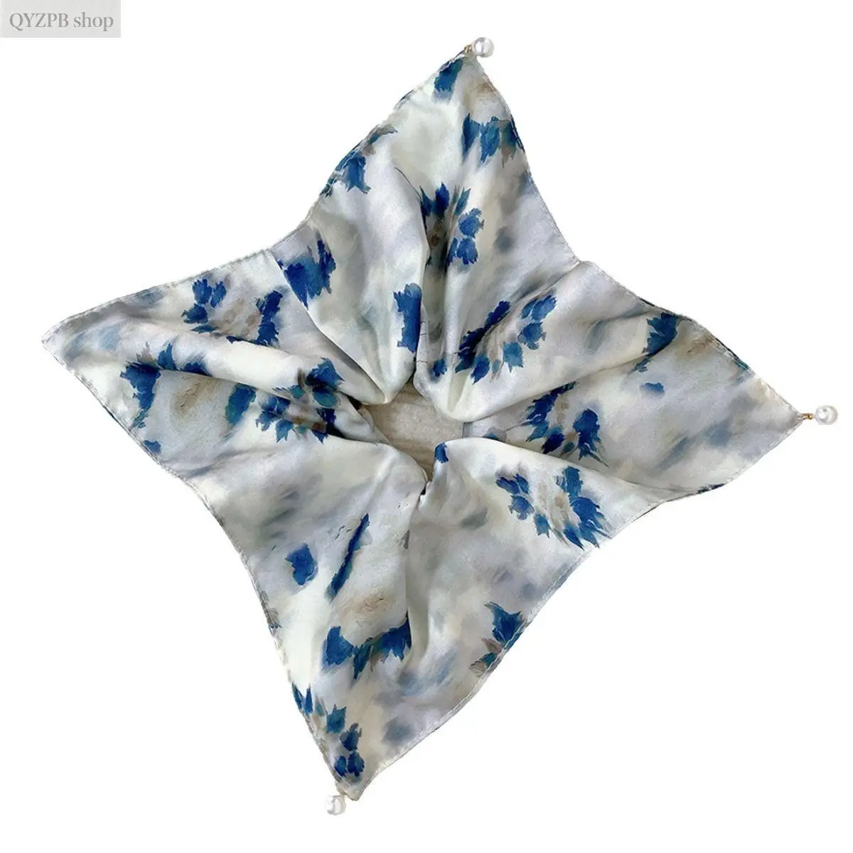 Wash Tie-Dye Scrunchie Hair Tie for Women, Oversized Chiffon Ponytail Holder, Semi-Up Hairstyle Hair Band, Soft Vintage Oil Painting Hair Accessory for Daily Wear, Dating, Vacation & Y2K Looks,summerwins