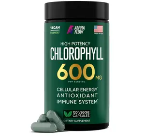 Chlorophyll Capsules 600 mg - Natural Chlorophyll Pills for Women & Men - Highly BioAvailable Chlorophyll Supplement for Energy, Immunity, Skin + Internal Deodorant