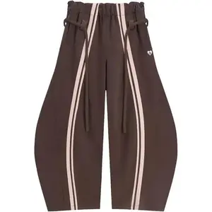 Stripe Super Baggy Sweatpants Oversized Barrel Pants Vintage Wide Leg Elastic Waist Lantern Trouser Unisex