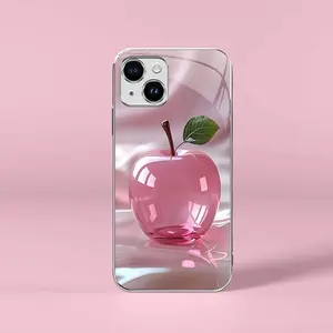 Pink crystal fruit for【iPhone 14】light luxury electroplated glass case, making you different---975