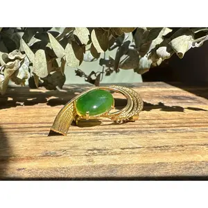 Vintage Canadian Jade Brooch