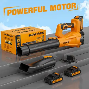 High power cordless blade blower with strong airflow, 6-speed wind speed adjustment and extended nozzle used for lawn care, yard cleaning, snow removal, and pet hair treatment. It is an ideal gift for Father's Day and also a preferred choice for Christmas