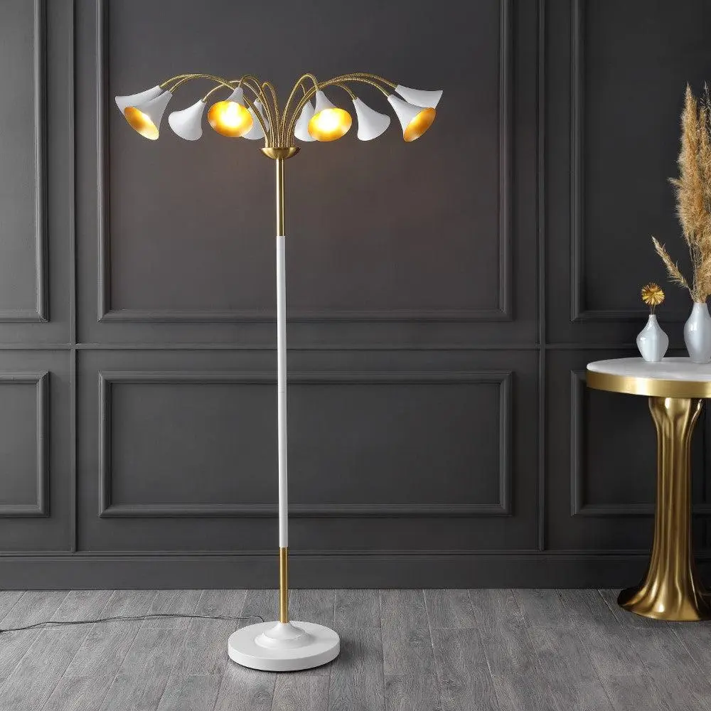 JONATHAN Y Brice Modern Contemporary Iron Integrated LED Pendant; for Living Room, Bedroom, Kitchen, Office