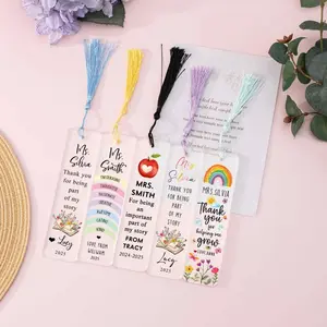 Personalized Acrylic Teacher Bookmark, Custom Name Bookmark, Teacher Appreciation Gift, Thank You Gifts for Teacher, Leaving School Gifts
