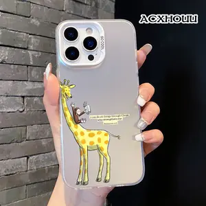 Trendy Original Design Lanyard Case for iPhone 17 16 E 15 14 16promax 16pro 15pro 13 12 11 Giraffe and Monkey Philippians 413 Durable Cover Unique and Eye-Catching iphone 13 cases iphone 14 pro case
