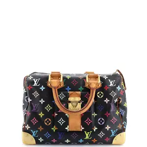 Pre-owned Louis Vuitton Canvas Coated Top Handle Bags Speedy Handbag Monogram Multicolor 30 by Rebag