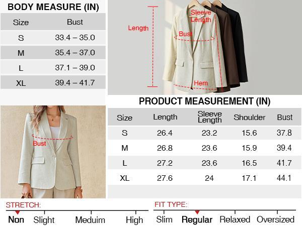 Arach&Cloz Women's Linen Blend Notched Lapel Open Front Blazers Work Business Casual Outfits 2026