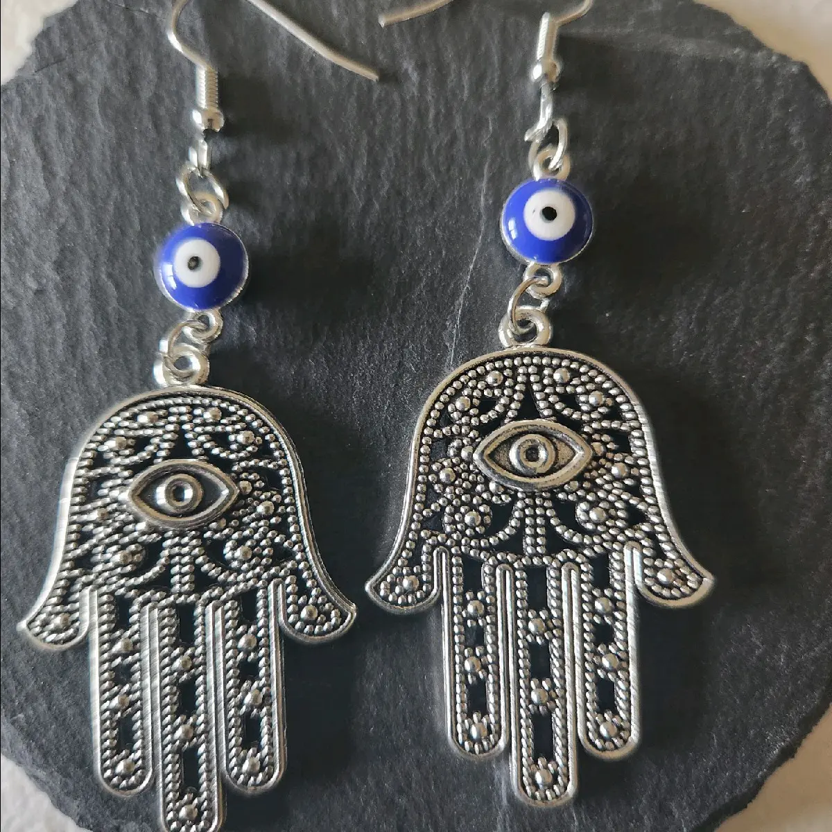Hamsa Hand Earrings Female