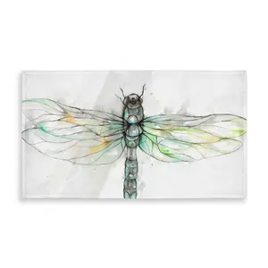 360 Stand Rectangular Dragonfly Print Tablecloth - 58x102 in Large, Easy-Clean, Nature-Inspired Green Animal Home Decor for Indoor & Outdoor Use, Large Size