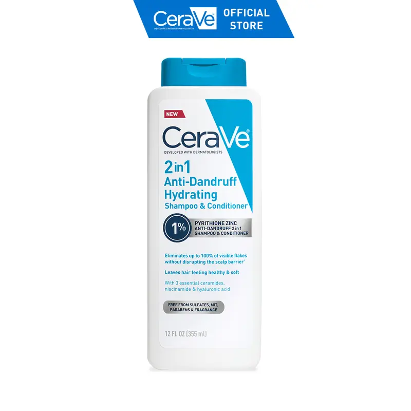 CeraVe Anti Dandruff 2-in-1 Hydrating Shampoo 12oz