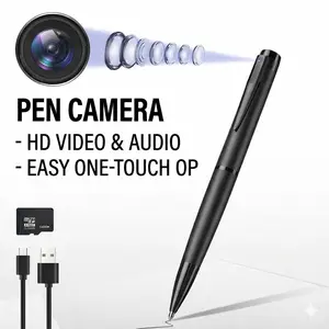 Pen Camera 64GB BodyCam Home Outdoor Small 1080P Motion Detection Cam Meeting Recording Card Mini camera for home[NO WIFI]