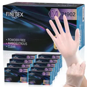 1000PCS Vinyl Disposable Gloves, FINITEX Latex-Free Food Household Safe Touch Screen Clear Hand Protection Tear&Rip-Resistant Non-Slip Cleaning Gloves, Spring Valentine Holiday Love Gifts