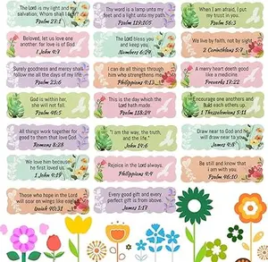 200 Pieces Bible Verse Stickers Scripture Inspirational Decals Bible Verse Motivational Faith Decals Jesus Christian Seal Stickers for Christmas School Present Tag Spice Cup Bottles Decoration