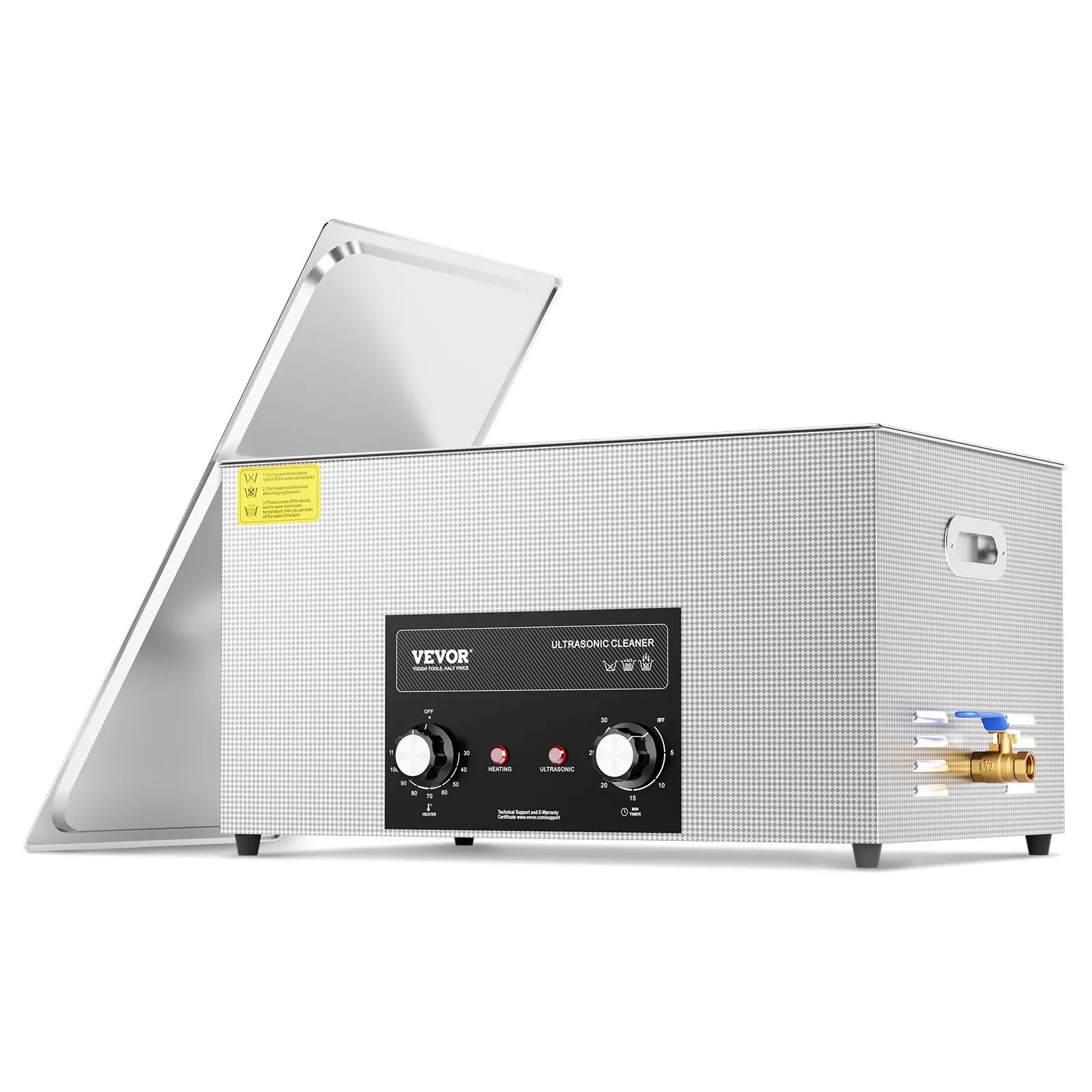 VEVOR 22L Ultrasonic Cleaner with Heater, Timer & Basket, 480W Professional Digital Control Sonic Cavitation Machine for Lab Tools, Metal Parts, Auto Components