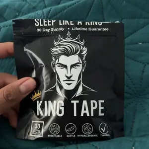 Product Review of King Mouth Tape - one month supply mouth tape for sleep, 30 Pack, black, gentle adhesion, for sleep Snoring Nose Breathing, Sleep Like a King from m**r