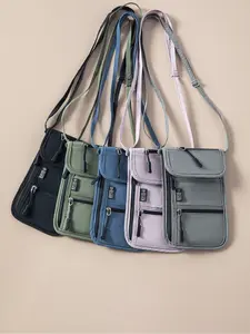 Anti-Theft Document Bag, Multi-Layer Storage, Portable Passport Holder, Passport Cover, Ticket Card Organizer, Phone Pouch, Travel Essentials, Travel Accessories