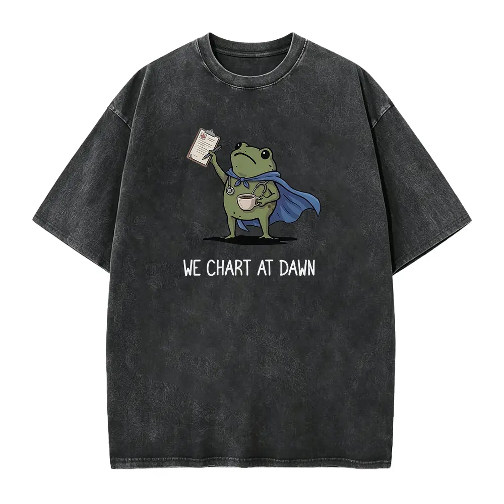 Men's Seamless Soft Smooth Round Neck Cotton Casual Graphic T-Shirt - Funny Frog Meme RN Tee, Registered Nurse Graduation Gift