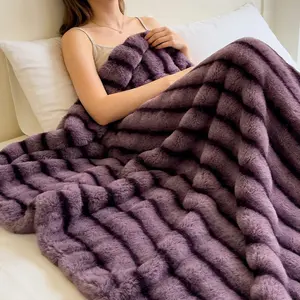 Soft Fluffy Blanket, Comfortable Cover, Full Size, Multiple Colors Available, Suitable for Sofa Bed Travel, Pet Friendly, All Seasons