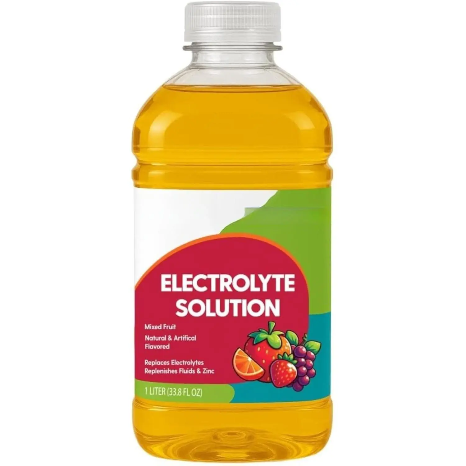 Revasol Electrolyte Drink Solution, Electrolyte Drinks for Adults, Hydration Drinks with Sodium, Zinc & Potassium, Quickly Replenishes Fluid, Mixed Fruit Flavor, 1 Pack, 1 Liter
