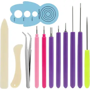 Paper Quilling Tools, 12 Pack Assorted Sizes Rolling Curling Quilling Needle Pen for Art Craft DIY Paper Cardmaking Project