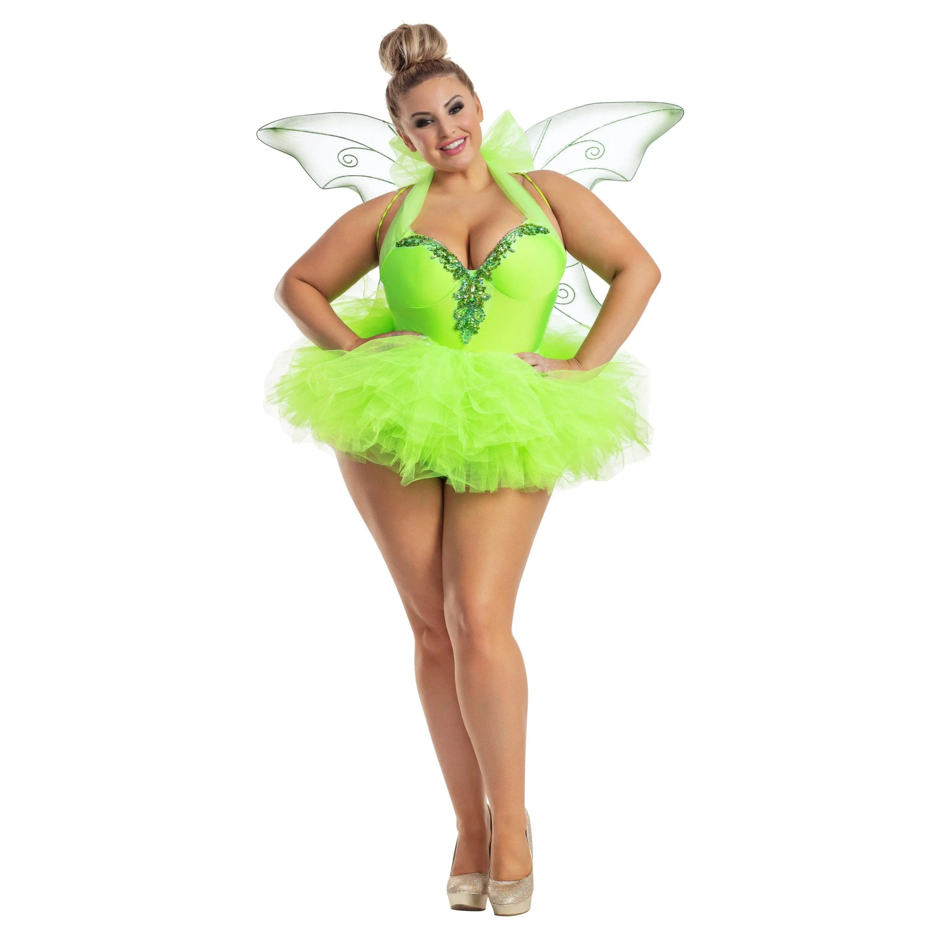 Green Fairy Sparkle Plus Size Halloween Costume