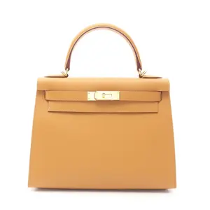 Pre-owned HERMÈS Calfskin Shoulder Bags Hermes Kelly28 Calf Leather