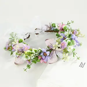 Floral Headbands for Women, Sweet Maiden Style "Butterfly Dance & Purple Dream" Hair Accessory - Wedding Photography, Portrait Use (Sports & Outdoor Accessories), Accessories For Women